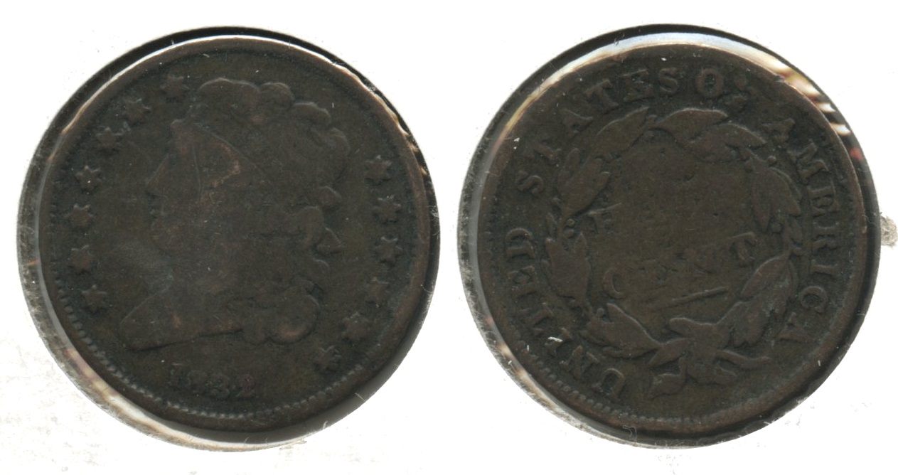 1832 Classic Head Half Cent AG-3