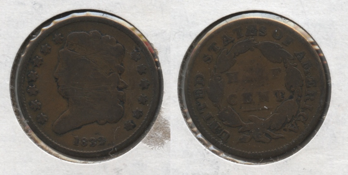 1832 Classic Head Half Cent Good-4