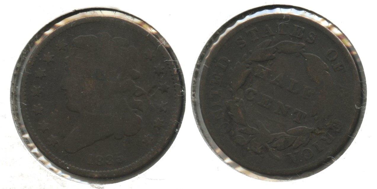 1835 Classic Head Half Cent AG-3+ #a