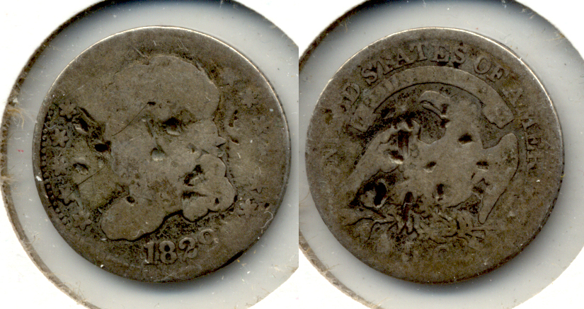 1829 Capped Bust Half Dime AG-3 Tics