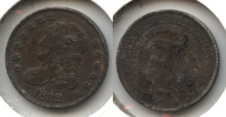 1832 Capped Bust Half Dime Fine-12 Dark