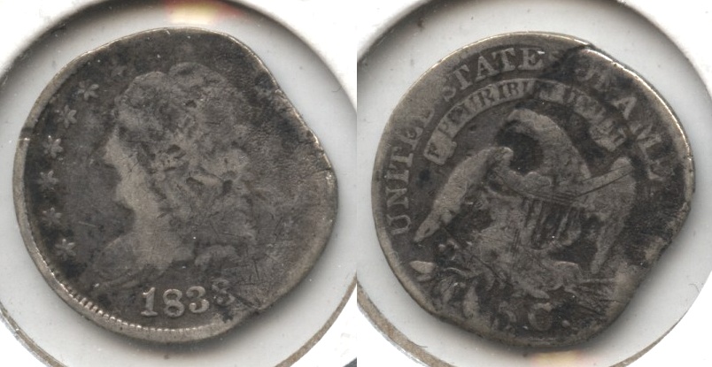 1833 Capped Bust Half Dime Good-4 Damage