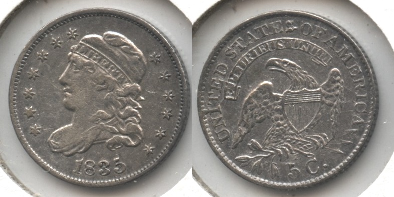 1835 Capped Bust Half Dime EF-40