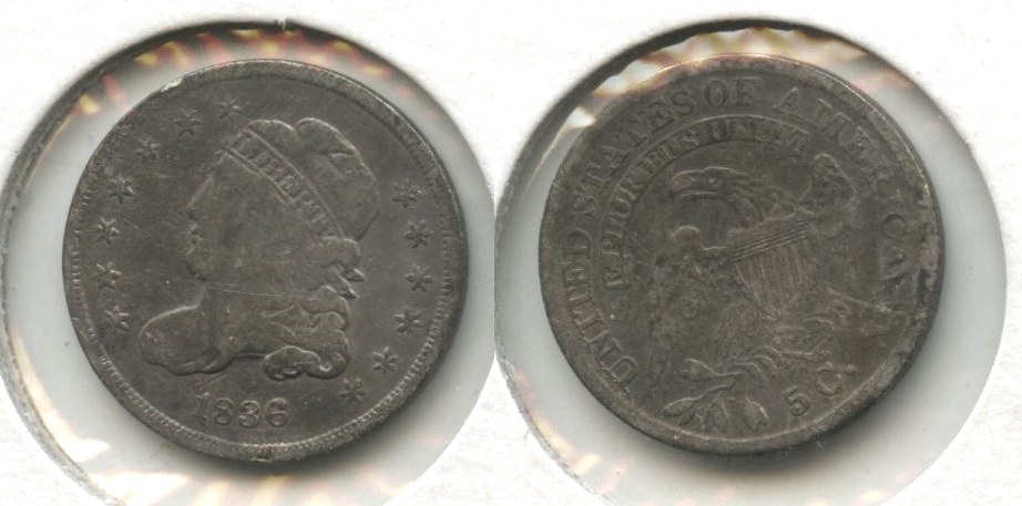 1836 Capped Bust Half Dime Fine-12 #a