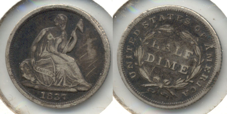 1837 Seated Liberty Half Dime VF-20