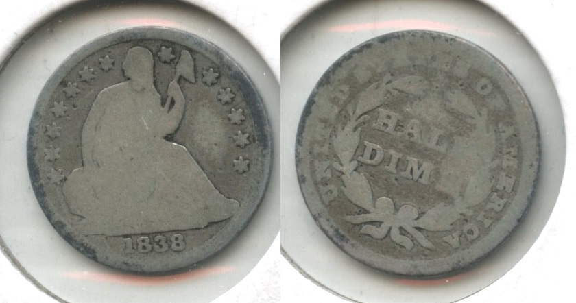1838 Seated Liberty Half Dime AG-3