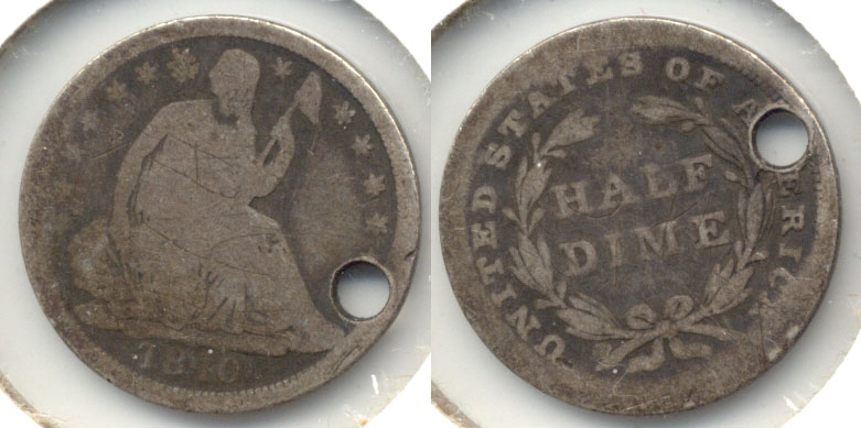 1840 Seated Liberty Half Dime Good-4 Holed