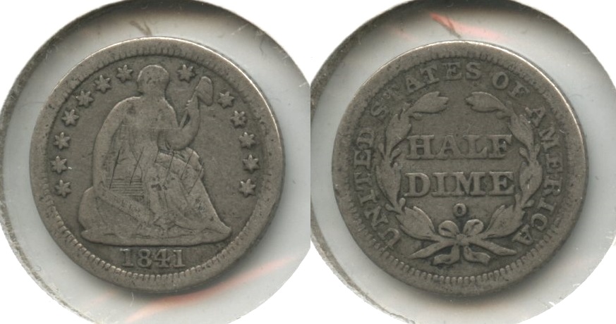 1841-O Seated Liberty Half Dime VG-8 Obverse Marks