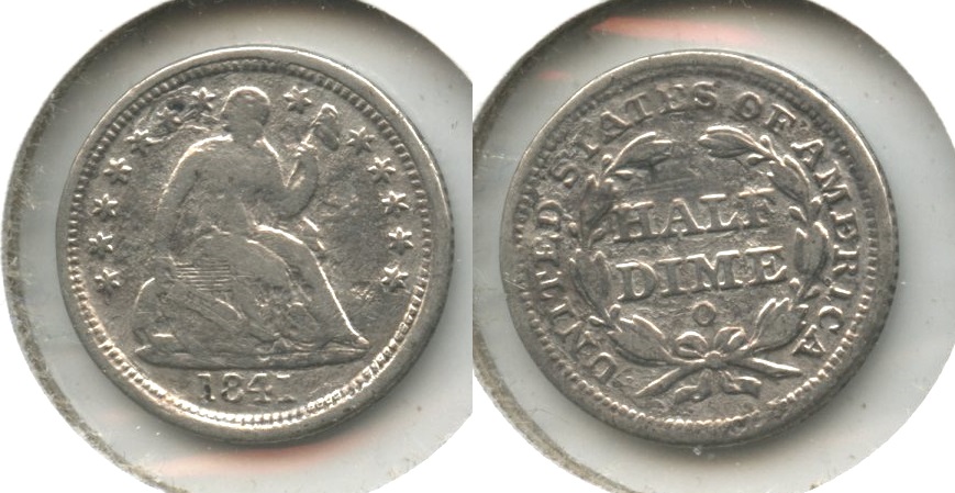 1841-O Seated Liberty Half Dime VG-8 #a Rough