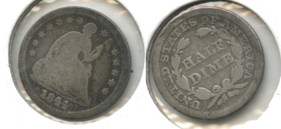 1844 Seated Liberty Half Dime AG-3