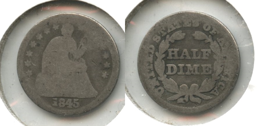 1845 Seated Liberty Half Dime AG-3