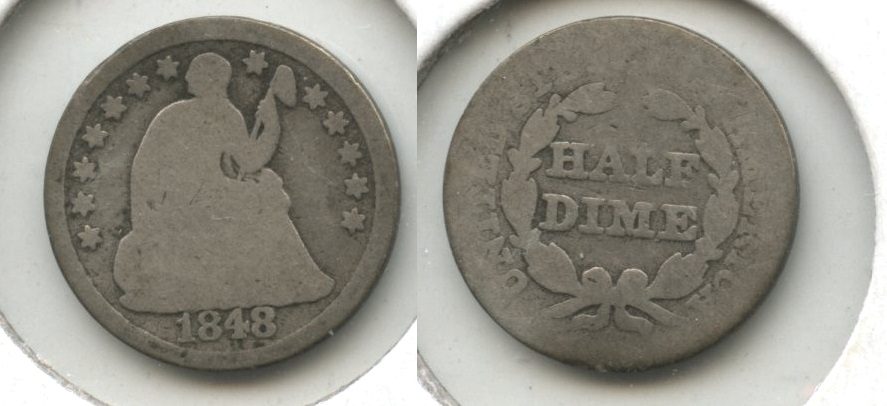 1848 Seated Liberty Half Dime AG-3
