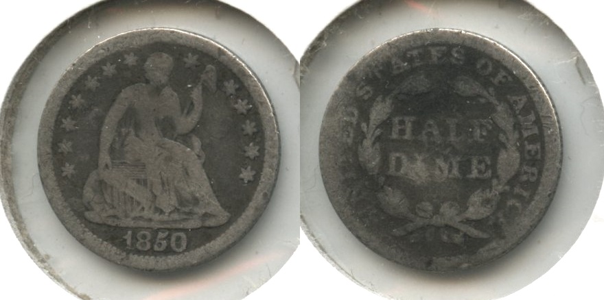 1850 Seated Liberty Half Dime AG-3
