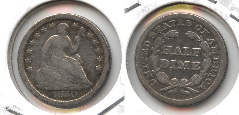 1850 Seated Liberty Half Dime VG-8 #a