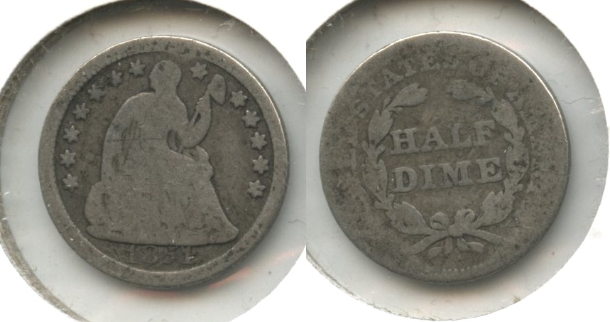 1851 Seated Liberty Half Dime AG-3