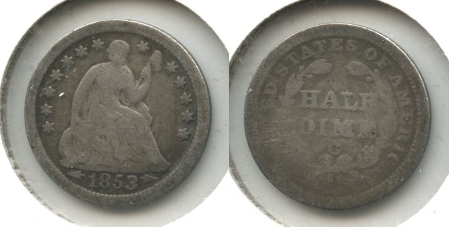 1853-O Seated Liberty Half Dime AG-3 #b