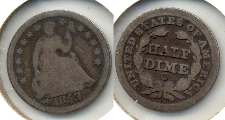 1853-O Seated Liberty Half Dime Good-4 c