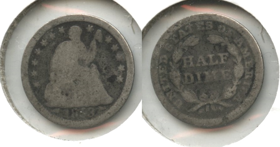 1853 Seated Liberty Half Dime AG-3 #b