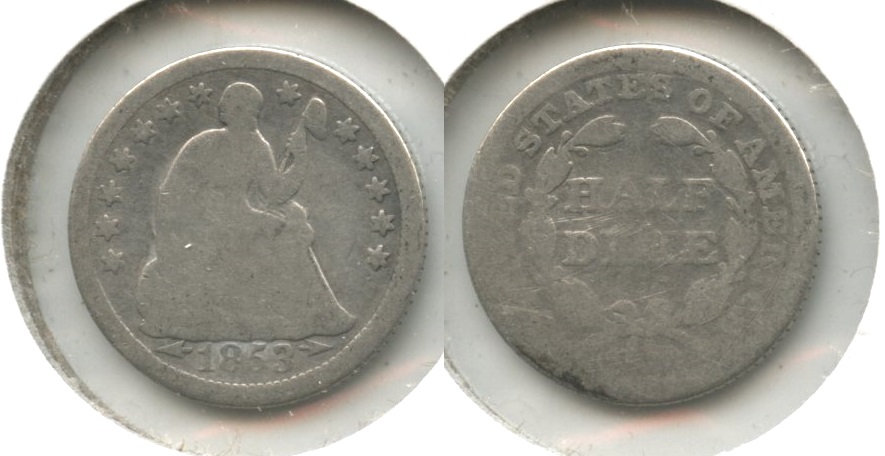 1853 Seated Liberty Half Dime AG-3 #c