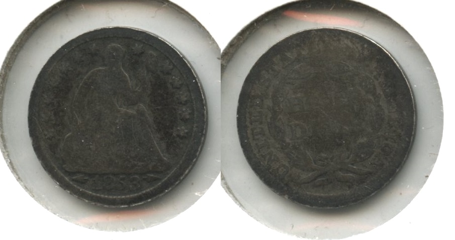 1853 Seated Liberty Half Dime AG-3 #f