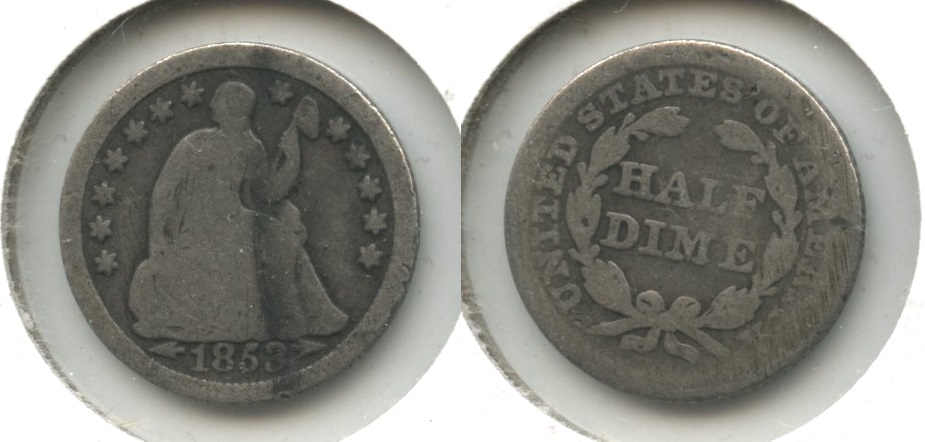 1853 Seated Liberty Half Dime AG-3 #i