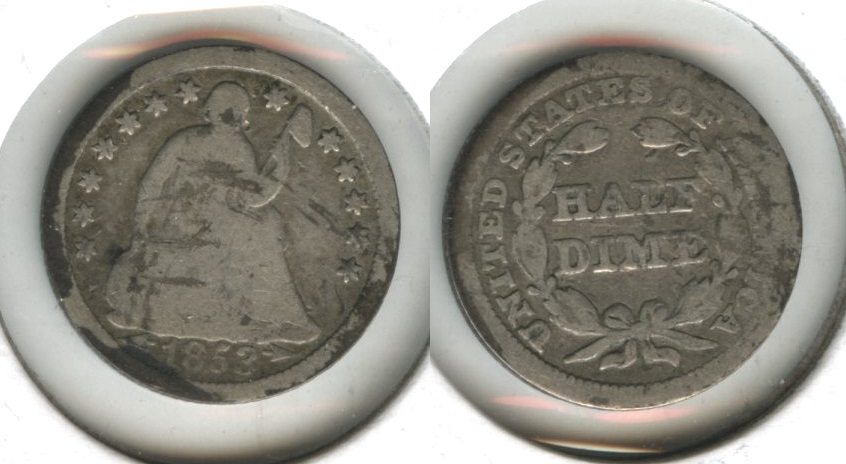 1853 Seated Liberty Half Dime AG-3 #l