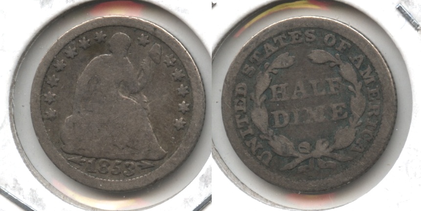1853 Seated Liberty Half Dime Good-4 #aa