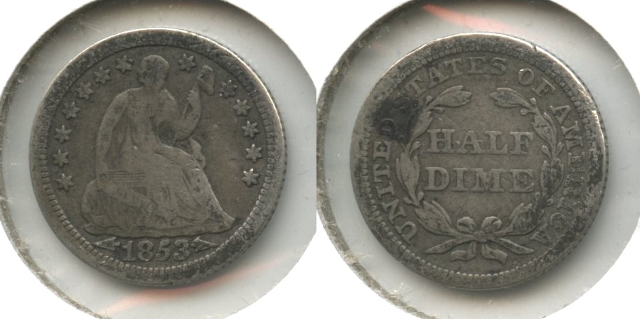 1853 Seated Liberty Half Dime Good-4 #al