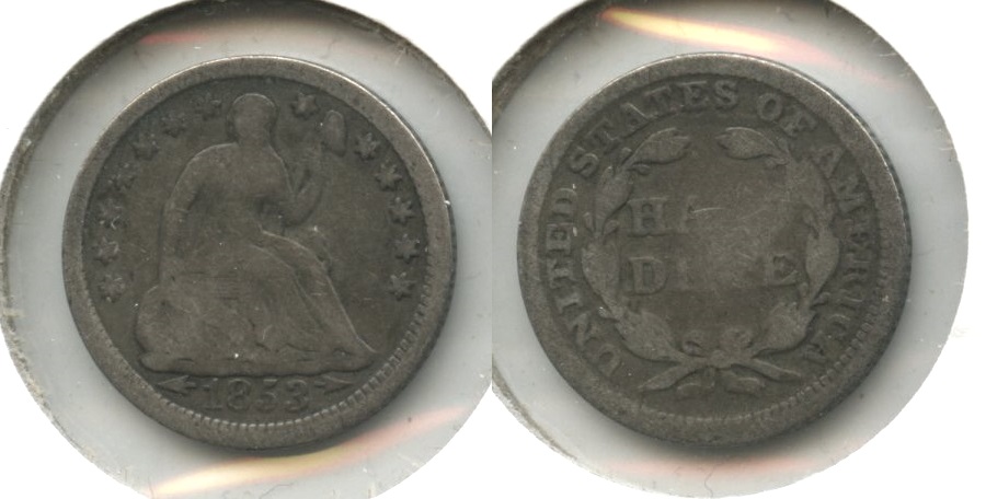 1853 Seated Liberty Half Dime Good-4 #am