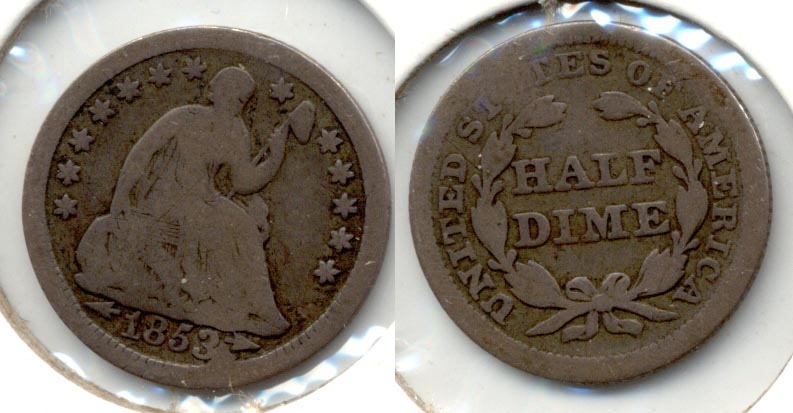 1853 Seated Liberty Half Dime Good-4 j