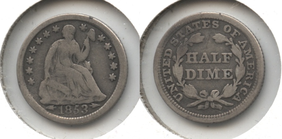 1853 Seated Liberty Half Dime Good-4 #y