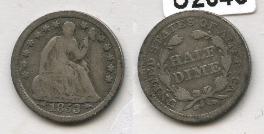 1853 Seated Liberty Half Dime Good-6 #a