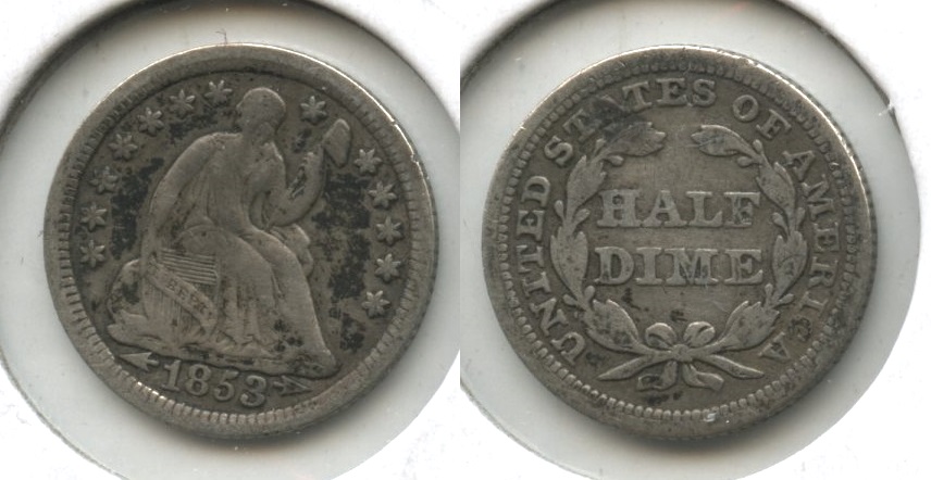 1853 Seated Liberty Half Dime VF-20 #b