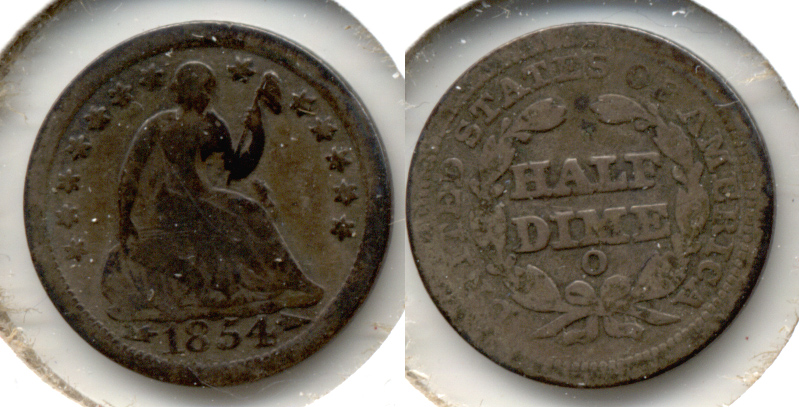 1854-O Seated Liberty Half Dime Good-4