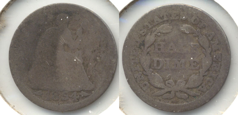 1854 Seated Liberty Half Dime AG-3