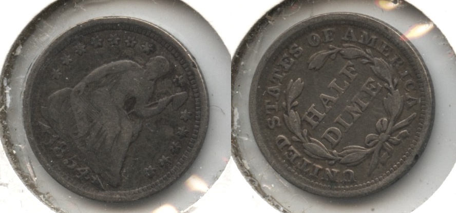 1854 Seated Liberty Half Dime VG-8 #c