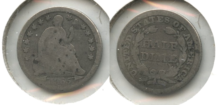1855 Seated Liberty Half Dime AG-3