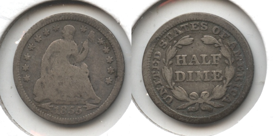 1855 Seated Liberty Half Dime Good-4 #b