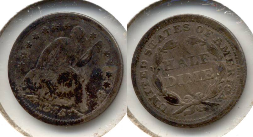 1855 Seated Liberty Half Dime VG-8