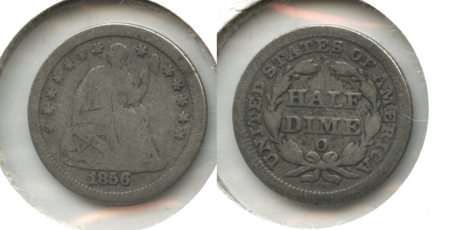 1856-O Seated Liberty Half Dime VG-8 #b Obverse Scratch