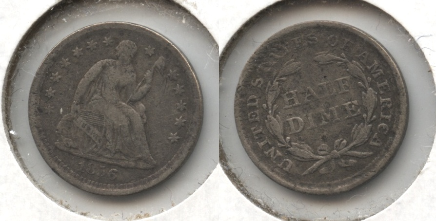1856 Seated Liberty Half Dime Fine-12
