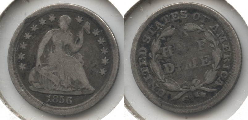 1856 Seated Liberty Half Dime VG-8