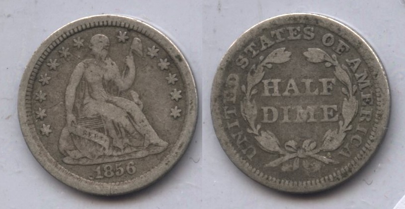 1856 Seated Liberty Half Dime VG-8 #b
