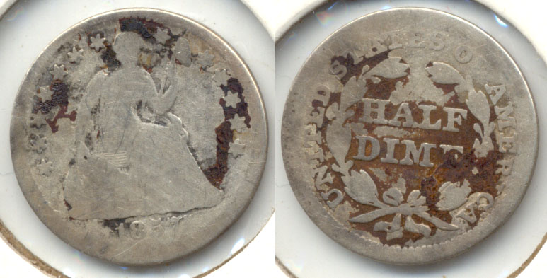 1857 Seated Liberty Half Dime AG-3
