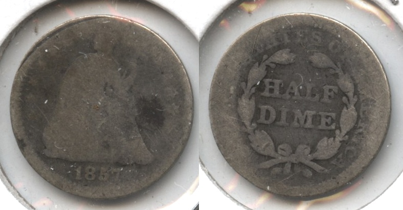 1857 Seated Liberty Half Dime AG-3 #a