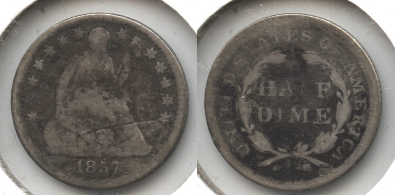 1857 Seated Liberty Half Dime AG-3 #b