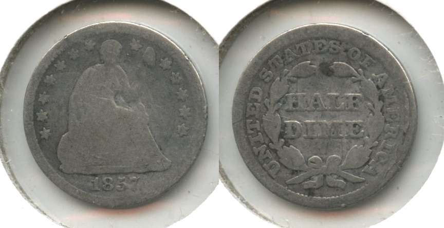 1857 Seated Liberty Half Dime AG-3 #f