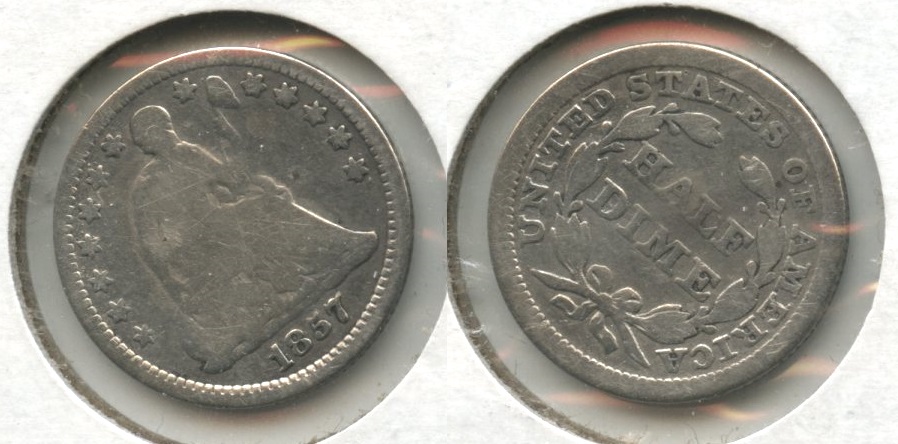 1857 Seated Liberty Half Dime AG-3 #i