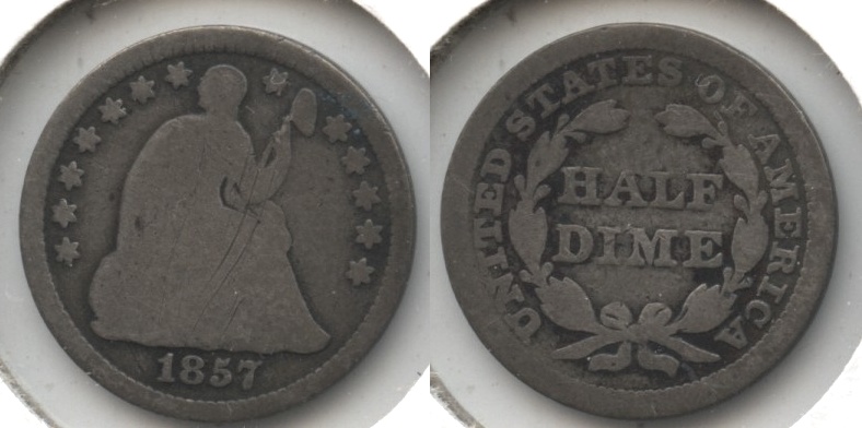 1857 Seated Liberty Half Dime Good-4 #j