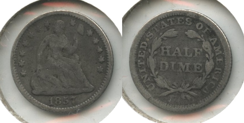 1857 Seated Liberty Half Dime Good-4 #o